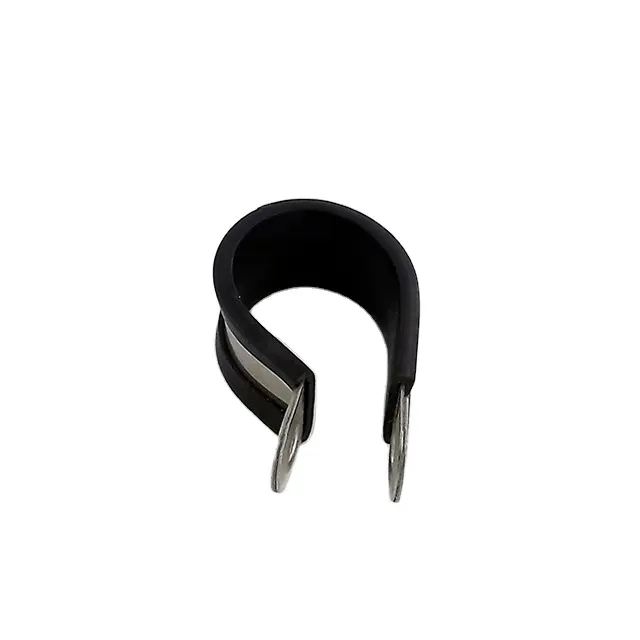Rubber lined P clips high quality coated pipe clamps types of hose clamp