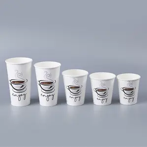 Disposable Single Wall Beverage Use Offset Printing Coffee Paper Cup With Lid