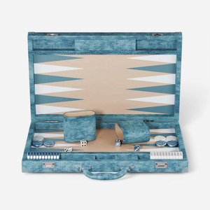 Maßgefertigtes Luxuriöses Umweltfreundliches Veganes Leder-Backgammon-Set Klassisches Brettspiel-Etui - Product Image 3