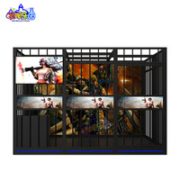 Bataille en cage VR pour 4 joueurs, simulateur VR multijoueur à déplacement libre, manèges de tir en réalité virtuelle pour salle de jeux VR
