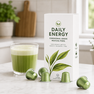 Capsules de Matcha Nootropiques Naturels Compatibles avec les Machines Nespresso – Soutien Concentration – Dosettes de Thé Vert Bio en Vrac - Product Image 5