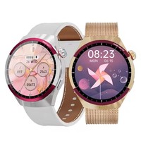 Jam Tangan Wanita SK6 Mini Stainless Steel Modis 3 Tali Magnetik Pengisian Daya Nirkabel IP67 Tahan Air Smartwatch Kebugaran Bahan Alloy