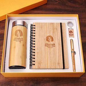 Promotional Customized Business <b>Gift</b> Set Luxury Office <b>Gift</b> Set Flask Keychain Business Welcome <b>Gifts</b> Personalised Wooden - Product Image 1