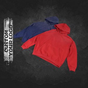 Sweat-shirts à capuche en coton lourd à épaules tombantes personnalisés, délavés au soleil, vintage, en molleton français, délavés à l'acide, pour hommes - Product Image 1