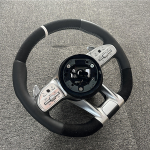 Volant de voiture personnalisé en fibre de carbone pour Benzs AMG W204 G500 G55 G63 <span class=keywords><strong>E200</strong></span> E300 E320 C63S S63, volant en cuir Alcantara - Product Image 3