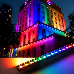 Projecteur LED pour décoration de <span class=keywords><strong>façade</strong></span> de bâtiment numérique <span class=keywords><strong>extérieur</strong></span>, système de décoration, corps de lampe en aluminium, indice de protection IP65 - Product Image 1