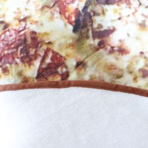Suave y cálido logotipo personalizado impresión sublimación doble cara impresión franela polar Tortilla tiro redondo Buritto <span class=keywords><strong>Pizza</strong></span> Manta - Product Image 3