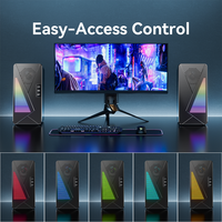 Altavoz Subwoofer USB Portátil con Bluetooth, Sistema de Sonido para Cine en Casa, Música, Computadora, Luces LED, Bajos, RGB, Altavoces para Laptop