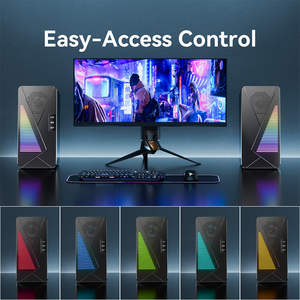Altavoz Subwoofer USB Portátil con Bluetooth, Sistema de Sonido para Cine en Casa, Música, Computadora, Luces LED, Bajos, RGB, Altavoces para Laptop - Product Image 4