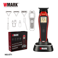 Cortadora de Pelo Profesional WMARK Exclusiva NG-XT1 Cuchilla DLC Recargable para Barbería con Motor Vectorial Magnético de Alta Velocidad y Recortadora de Detalles para Barba