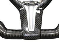 Volant en cuir en fibre de carbone avec LED pour véhicules F10/F30/F20/E92/E60/X6/E71/X5/M3/M4/M6/M2/M5/X3 - Style sport