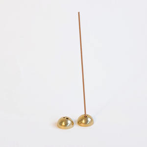 BECORA Soporte de Incienso Japonés Semiesférico de Latón Macizo Sin Lacar con 3 Orificios, Soporte Duradero para Varillas, Meditación Zen en Interiores - Product Image 6