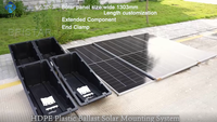 Support de sol en plastique, lest en polypropylène pour panneau solaire à montage sur toit, fixation de toit pour système d'énergie solaire