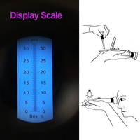 Refractómetro de azúcar portátil, medidor de 0-32% Brix, prueba de Brix portátil para Analizador de calidad del agua de miel, compatible con pedidos a granel, OEM y ODM
