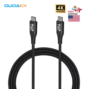 Envío rápido USB4 Cable CE FCC ROHS tipo C 240W Cable trenzado de carga 20Gbps 4K Cables de transferencia de datos para robótica Industrial - Product Image 1
