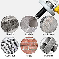 1-3/8 Filetage 5/8-11 Pouces 35mm M14 Scie Cloche Frittée Forets diamantés pour Granit Dry Wet Drilling