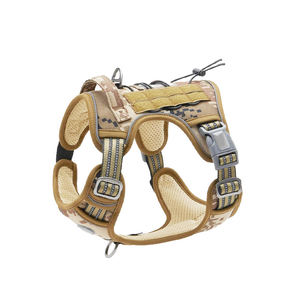 Harnais tactique d'entraînement pour chien, gilet de sécurité sans traction, laisse et harnais tactiques réfléchissants pour chien - Product Image 1