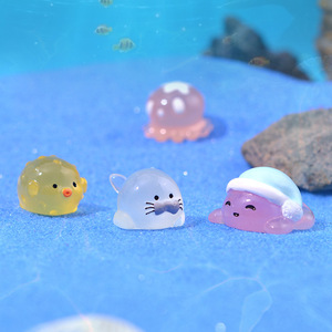 Mini petit <span class=keywords><strong>lion</strong></span> de mer ermite crabe pieuvre dessin animé série d'animaux marins Micro paysage aquarium aménagement paysager petit ornement - Product Image 2