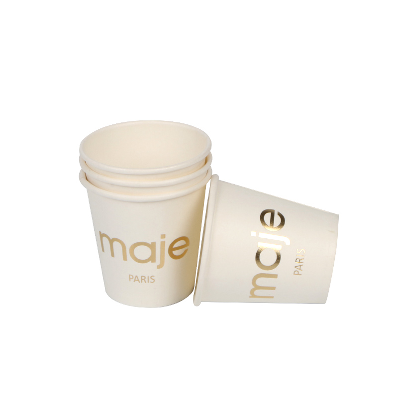 3oz small and cute single wall coffee paper cup hot stamping logo
