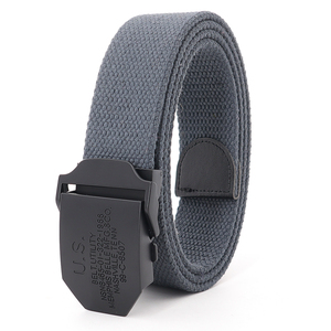 Sports et loisirs de plein air personnalisés <span class=keywords><strong>ceinture</strong></span> <span class=keywords><strong>tressée</strong></span> en coton grossier à boucle lisse pour hommes vente en gros - Product Image 5