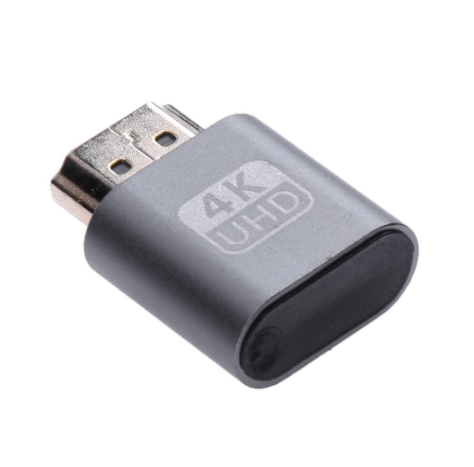 HDMI-compatible Virtual Display Adapter 1.4  Dummy Plug Lock Graphics Card GPU Rig Emulator
