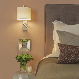 Modern Mounted LED Indoor Wall Lamp with <strong>Built</strong>-In <strong>Reading</strong> <strong>Lights</strong> King Queen <strong>Headboard</strong> for Home or Hotel Bedroom - Product Image 6