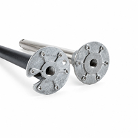 Tige de suspension brute Guanghua pour luminaires de ventilateur, structure tubulaire creuse pour le passage des câbles à l'intérieur de l'espace