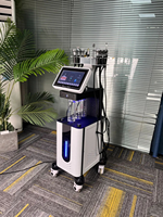 Appareil de soin du visage à l'oxygène et à l'eau 11 en 1, équipement multifonctionnel, machine de beauté à bulles d'oxygène noires, microdermabrasion hydro