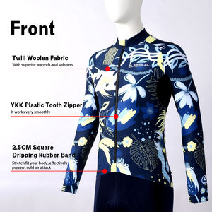 Hiver Temps <span class=keywords><strong>Froid</strong></span> Mtb Jersey Personnalisé <span class=keywords><strong>Cyclisme</strong></span> Full Sleeve Jersey Thermal Bike Jacket - Product Image 3