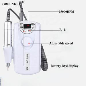 रिचार्जेबल 35000 आरपीएम 45W नाखून पॉलिश मशीन भंडारण इलेक्ट्रिक नाखून मृत त्वचा नाखून ड्रिल मशीन - Product Image 5
