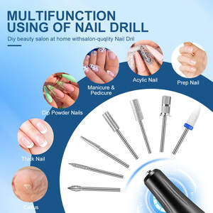 Lime à ongles électrique professionnelle haute puissance 45000 tr/min, outil de retrait des ongles à faible bruit, modèle de fraise - Product Image 3