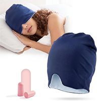 Masque oculaire lesté pour femmes et hommes, masque de sommeil occultant pour dormeurs latéraux, bandeau réversible rafraîchissant et confortable pour le voyage OEM ODM