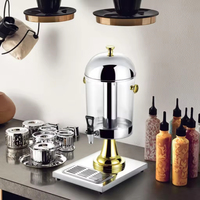 Distributeur automatique de jus et de thé au lait en gros, en acier inoxydable, sur trépied, avec robinet froid, pour hôtels et banquets