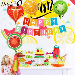Hawaiian Hello Summer Luau Party Supplies Decoraciones de cumpleaños incluye cumpleaños Banner Cocotero Fruit Party Globos ST026 - Product Image 5