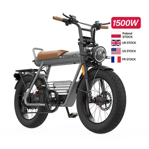 Factory Coswheel CT20 20 pulgadas 7 velocidades bicicleta de montaña eléctrica 48V 1500W Motor 30AH batería Fat Tire Off Road bicicleta de nieve eléctrica