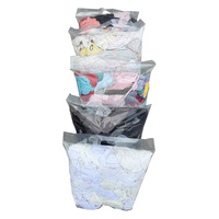 Vente en gros de chiffons textiles de couleurs mélangées Ballots de déchets textiles Chiffons de nettoyage d'essuyage recyclés de couleurs mélangées