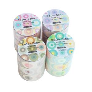 1 rollo de cinta adhesiva de la serie ''Color <span class=keywords><strong>Echo</strong></span>'': elementos decorativos de círculos coloridos para <span class=keywords><strong>Bullet</strong></span> Journal (capa base) - Product Image 5