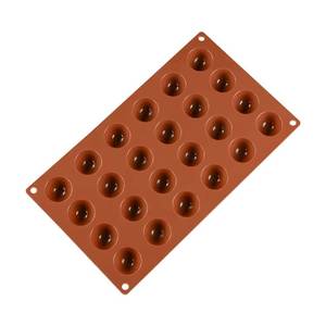 MUYULINS Factory 24-Cavity Hemispherical Maker LFGB Platinum Non-Stick BPA-Free <b>Silicone</b> Mousse Cake Mold - Product Image 5