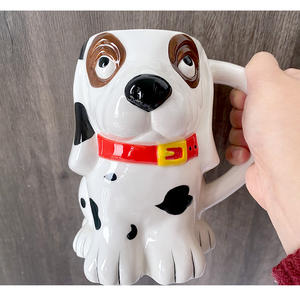 แก้ว3D ลายโดโลไมต์ทำมือรูปสุนัขแก้วมักทำจากเซรามิกรูปสุนัขแก้วกาแฟ - Product Image 5