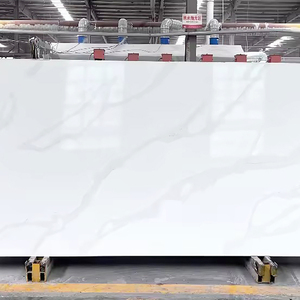 Lastra Grande per Cucina in Marmo Italiano Calacatta Bianco con Venature, Pietra di Quarzo Artificiale Moderna per Piano di Lavoro Domestico, Ecologica e Resistente al Calore - Product Image 2