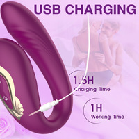 C-Form Fernbedienung Clit Stimulator Spielzeug für Erwachsene für Frauen 10 Vibrations modi G-Punkt Dual Motor Wearable Nipple Massager