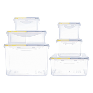 Contenedor Hermético <span class=keywords><strong>de</strong></span> Gran Capacidad para Almacenamiento <span class=keywords><strong>de</strong></span> Alimentos con Tapa, Caja <span class=keywords><strong>de</strong></span> Plástico Transparente Apilable Rectangular para Llevar Comida, para Cocina y Refrigerador - Product Image 2
