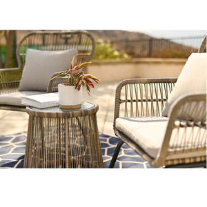 <span class=keywords><strong>Muebles</strong></span> de Jardín Modernos de Foshan, Juego de Sillas de Jardín Ahorradoras de Espacio, Juego de Mesa y Sillas de Ratán, Conjuntos de Mimbre para Jardín - Product Image 5