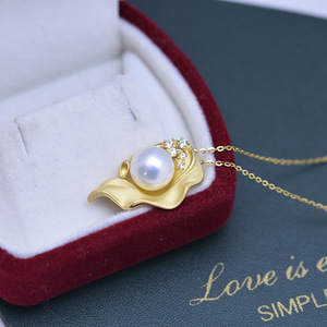 Collar de Perlas Redondas Blancas de Agua Dulce de 9-10 mm con Colgante de Hueso de Serpiente, Plata S925, Luz Intensa, Pequeños Defectos, Ajustable para Mujer - Product Image 3