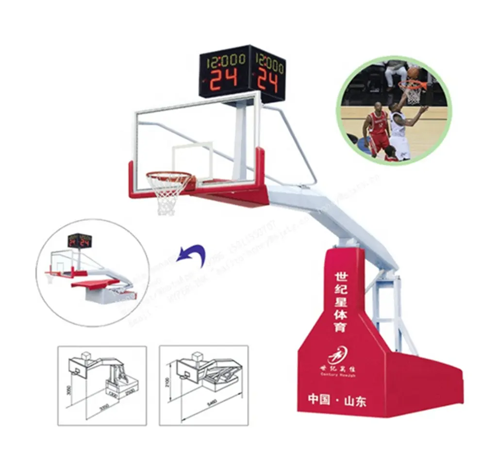 165-205CM Basketball Stands Height Adjustable Adult Basketball Goal Hoop Training Set