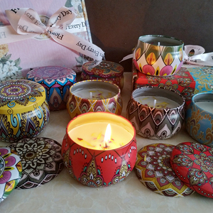 Hot Bán Hàng Du Lịch Quà Tặng Không Khói Thơm Nến Sáp Đậu Nành Tin Jar Hoa Thơm Nến Trong Số Lượng Lớn - Product Image 5