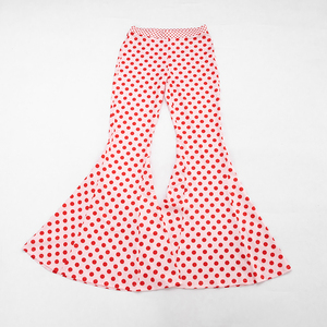 Viviblook Q26PT084 Nuevos pantalones casuales para mujer, pantalones acampanados con estampado de lunares, ajustados y a la moda para damas - Product Image 4