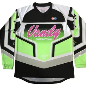 Digital Print High Visibility Color Bmx Racing Jersey Long Sleeve Moto Cross Shirts