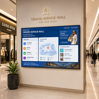 Écran commercial ultra HD 86 pouces à cadre fin pour aéroport, centre commercial, hôtel, affichage numérique LCD mural 86 pouces