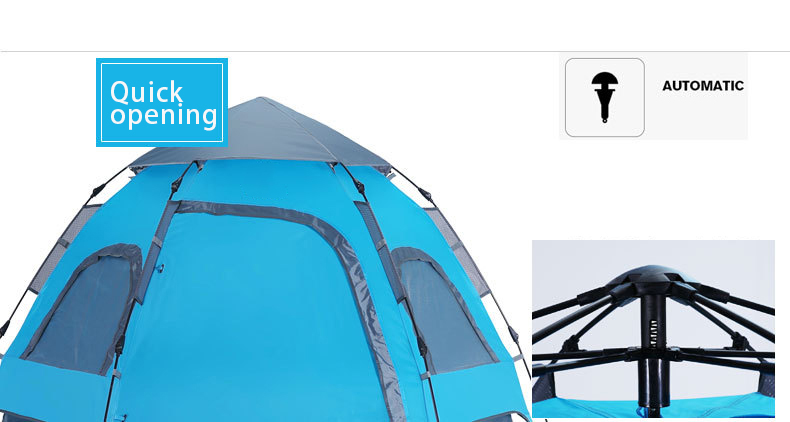 3 Persons Instant Open Outdoor Camping Tent Double Layer Waterproof 3 To 4 Persons